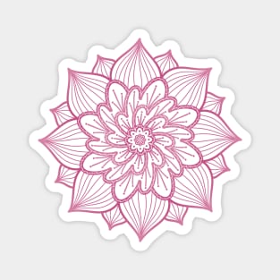 Pink Flower Mandala Magnet