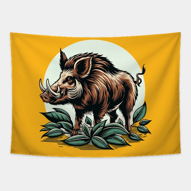 Wild boar Tapestry by Art_Boys