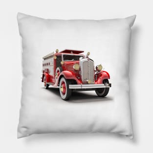 Art Deco Fire Truck Pillow