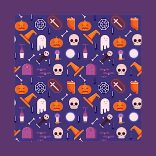 Poison Pumpkin Skull Halloween T-Shirt