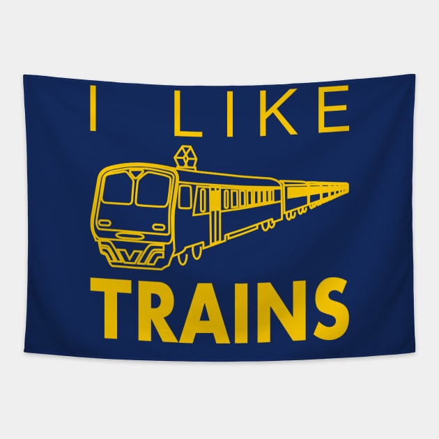 I like trains Tapestry by Fibre Grease