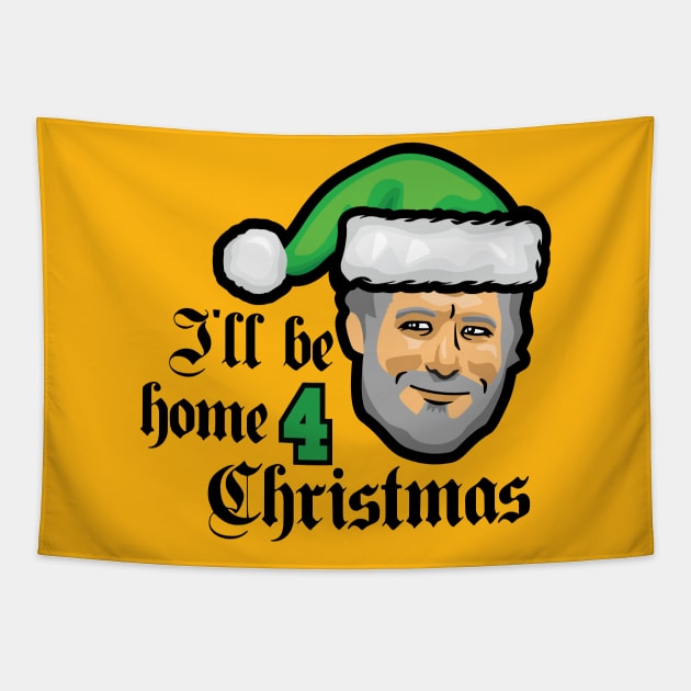 Brett Favre Santa Claus Tapestry by Carl Cordes