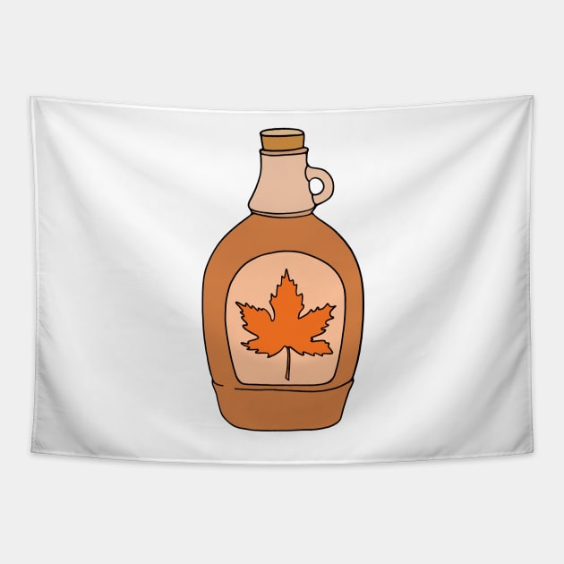 Maple Syrup Bottle Tapestry by murialbezanson