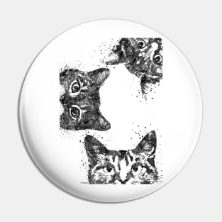 Peeking cat Pin