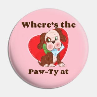 Valentine day dog lover Pin