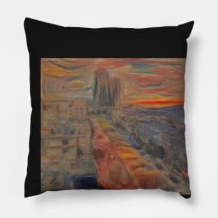 Homs' Ghouta Street view - Munch Pillow