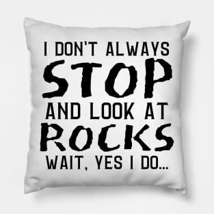 I Don't Always Stop And Look At Rocks, Wait Yes I Do, Geology Student Professor Gift Pillow