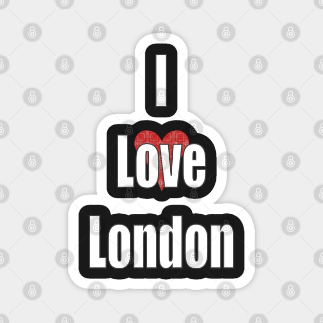 I Love London - United Kingdom Magnet by PlanetMonkey