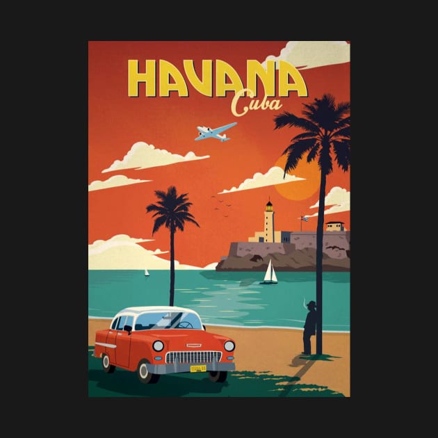 Vintage Travel Poster - Havana Cuba by Starbase79