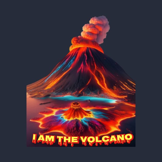 I am the volcano by Avocado design for print on demand