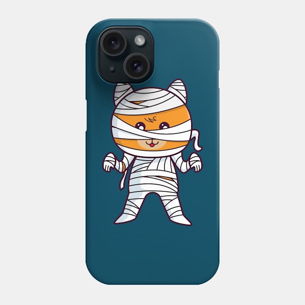 Cute Egyptian Mummified Cat Phone Case by Hixon House