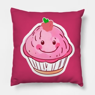 Raspberry Sorbet ice cream | Cartoon Happy Character Pillow