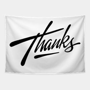 Thanks_V2_Blk Tapestry