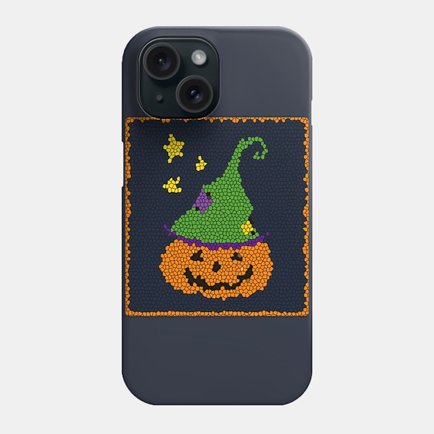 Halloween Stained Glass Jack O'Lantern Pumpkin Phone Case by 4Craig