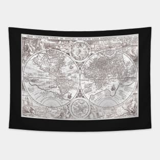 World map wall art 1694 dorm decor mappemonde Art Print Tapestry