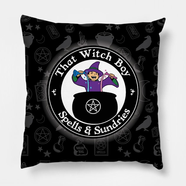 That Witch Boy Logo with Background Pillow by That Witch Boy