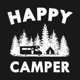 Happy Camper Motorhome Tent Forest Gift T-Shirt