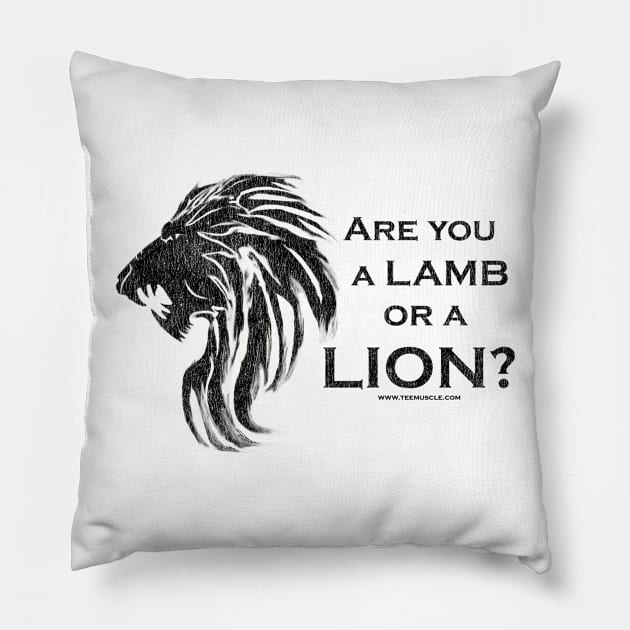 Are You A Lamb or A Lion? Pillow by DigitalComposites