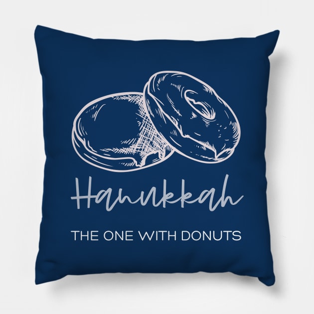 Hanukkah: The One With Donuts Jewish Humor Pillow by JMM Designs