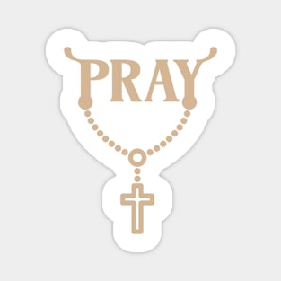 Pray the Rosary Catholic Art Magnet