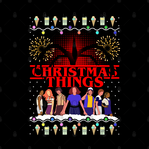 Stranger Things. Ugly Christmas Sweatshirt by KsuAnn