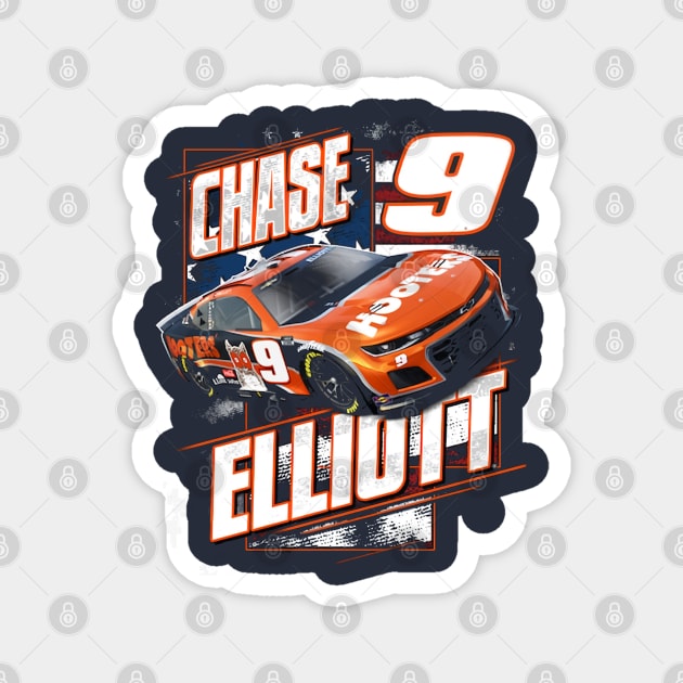 Chase Elliott Hoosters Patriotic Magnet by ganisfarhan