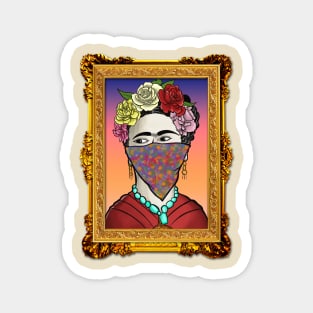 Colorful Frida Magnet