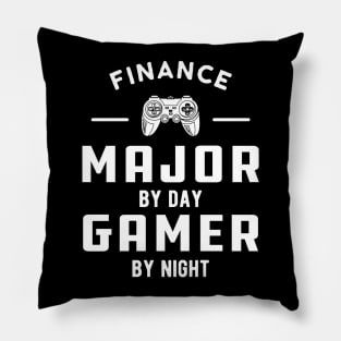 finance major by day gamer by night Pillow