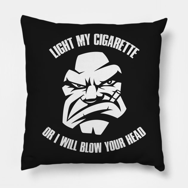 Light My Cigarette Pillow by Whatastory