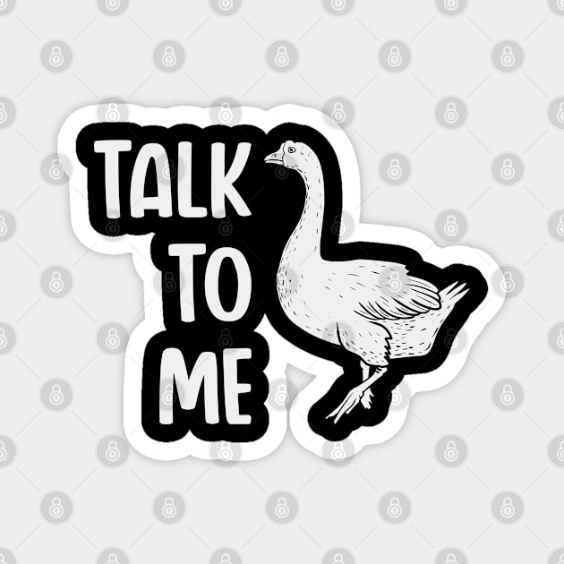 Talk to me bird (mono) Magnet by nickbeta