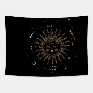 (Sun) Surya, (Moon) Chandra, Stars T-Shirt Tapestry