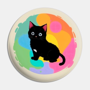 Black kitty Pin