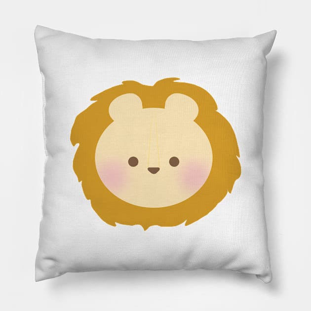 Lion Head Pillow by littlemoondance