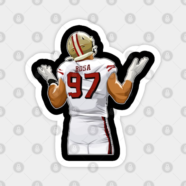 NickBosa #97 In Action Magnet by RunAndGow