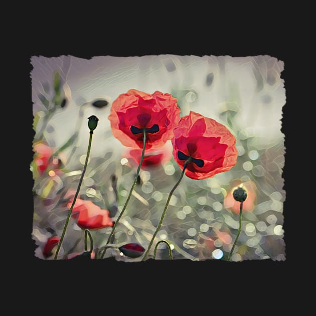 Red Poppies On A Summer Evening by PhotoArts