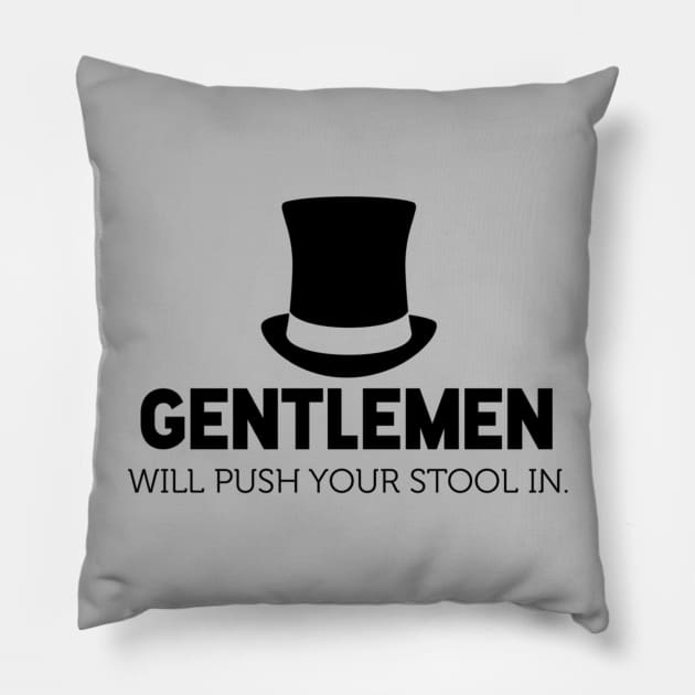 Gentlemen Pillow by JasonLloyd