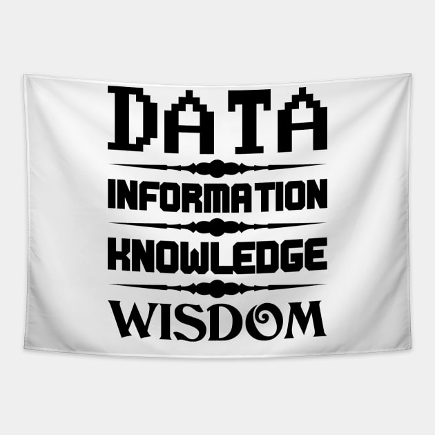 4 stages of how data is turned into wisdom Tapestry by All About Nerds