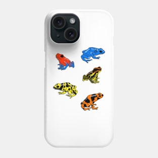 colorful poison frogs Phone Case