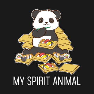 Sushi Panda My Spirit Animals Korean Gift Funny T-Shirt T-Shirt