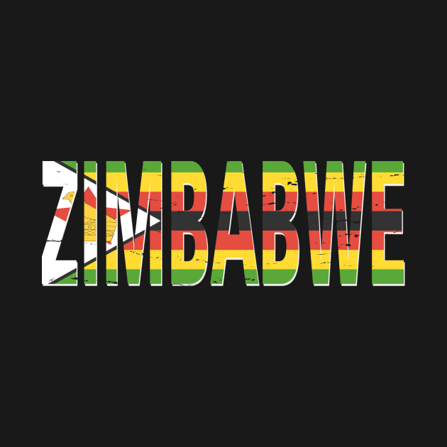 Zimbabwe Text in Colours of the Zimbabwean Flag by scotch