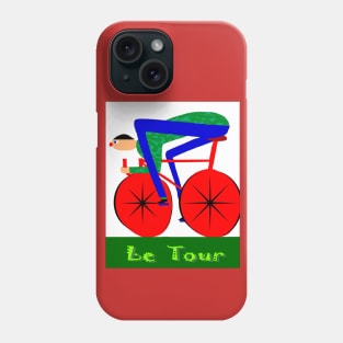 Le Tour : Abstract Psychedelic Bicycle Racing Advertising Print Phone Case