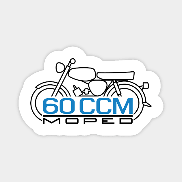 Moped S50 60cc Emblem (Black) Magnet by GetThatCar