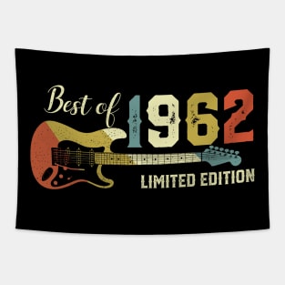 60th birthday gifts for men women Guitar Lover Born in 1962 Tapestry