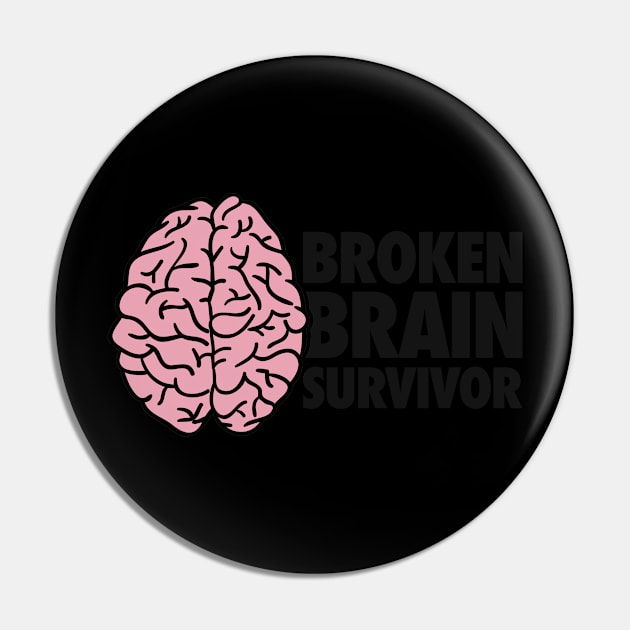 Survivor - Get Well Gift Cracked Skull Concussion Pin by MeatMan