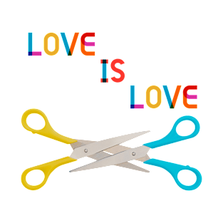 SCISSORS PRIDE, LOVE IS LOVE (Model 1) T-Shirt