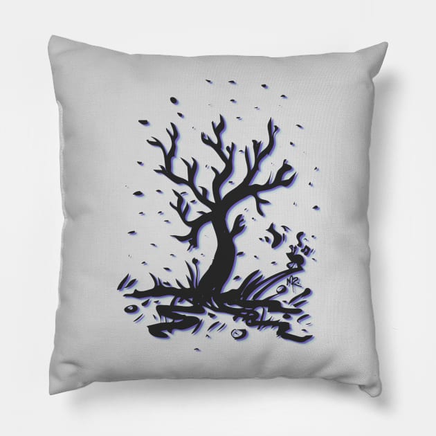 Wintery Silhouette Pillow by Matt