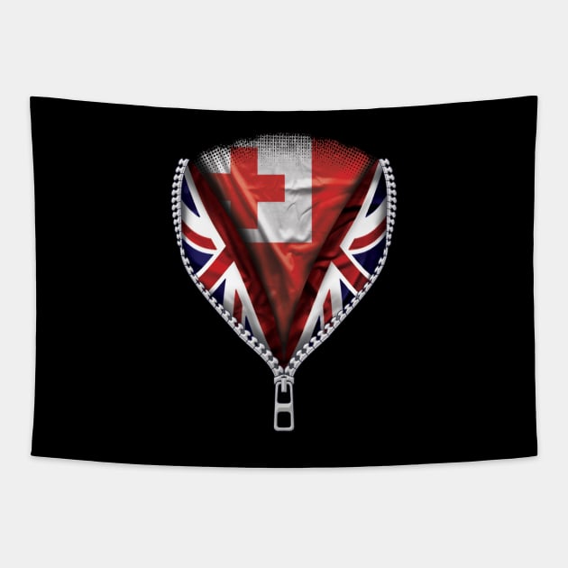 Togan Flag  Tonga Flag zipped British Flag - Gift for Togan From Tonga Tapestry by Country Flags