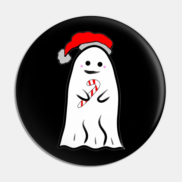 Candy Cane Ghost Pin by DanielleGensler