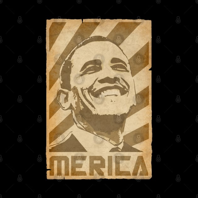 Barack Obama Merica Retro Propeganda by Nerd_art