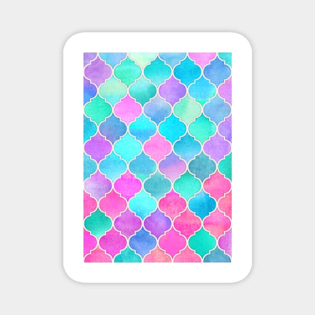Bright Moroccan Morning - pretty pastel color pattern Magnet by micklyn